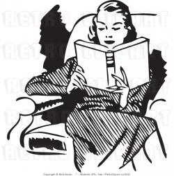 woman-reading-clip-art-vintage | MotherRoad Travel | Pinterest ...