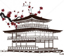 EPS 10 Vector Oriental Pavilion Sketch stock vector - Clipart.me ...
