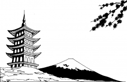 Japanese gallery for asian black and white clip art | JP ...