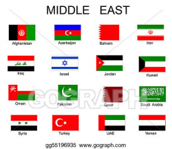 Vector Stock - List of all flags of asian countries. Clipart ...