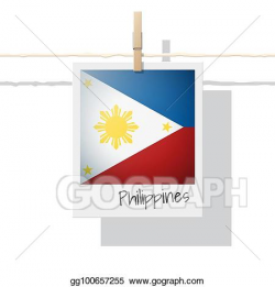 Vector Art - Asian country flag collection with photo of philippines ...