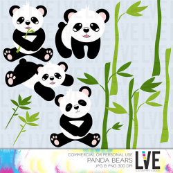 Cute Panda Kawaii Clipart Asian Clipart Cute Animals