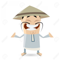 Asian clipart funny - Pencil and in color asian clipart funny