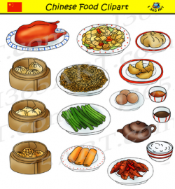 Chinese Food Clipart International Asian Food Graphics by I 365 Art