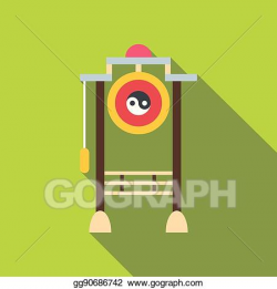 Vector Art - Asian gate icon, flat style. EPS clipart gg90686742 ...