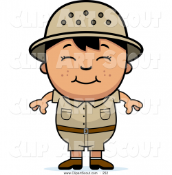 Clipart of a Cute and Happy Asian Safari Boy by Cory Thoman ...