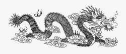 Asian Dragon Line Art Icons Png - Dragon From Where The ...
