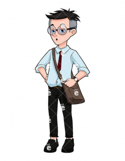 Asian Teenage Boy Cartoon Vector Clipart | Vector clipart, Young man ...