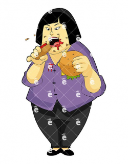 Fat Asian Woman Cartoon Vector Clipart | Cartoon, Characters and ...