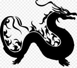 Chinese Dragon clipart - Dragon, Silhouette, China ...