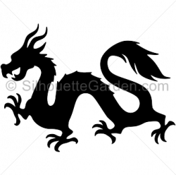 Chinese dragon silhouette clip art. Download free versions of the ...