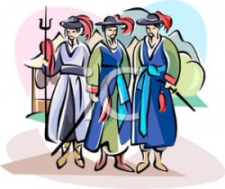 A Colorful Cartoon of Three Korean Soldiers - Royalty Free Clipart ...