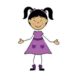 cartoon girl Children cartoon clipart image asian girl stick figure ...