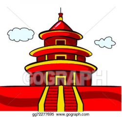 Vector Art - Chinese temple pagoda. EPS clipart gg72277695 - GoGraph