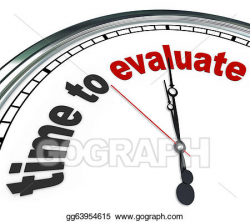 Stock Illustration - Time to evaluate clock review or assessment ...
