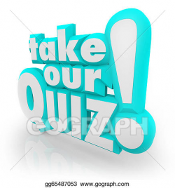 Stock Illustration - Take our quiz 3d letters words assessment test ...