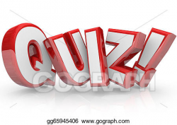 Stock Illustration - Quiz red 3d word test exam assessment. Clipart ...