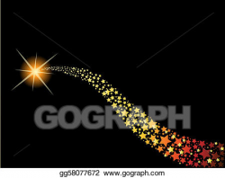 Vector Illustration - Blazing comet,shooting star. Stock Clip Art ...
