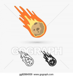 Vector Art - Flame meteorite. Clipart Drawing gg82884939 - GoGraph