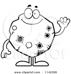 Asteroid clipart black and white