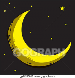Vector Stock - Moon, star, celestial body, planet. Stock Clip Art ...