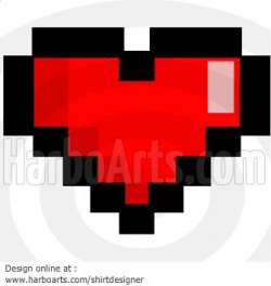Pixel Heart - Pixelated vector heart - DOWNLOAD >> http://harboarts ...