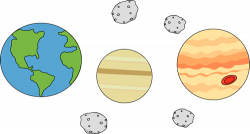 Planets and Asteroids Clip Art - Planets and Asteroids Image