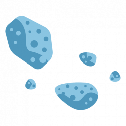 Asteroids fall blue - Transparent PNG & SVG vector