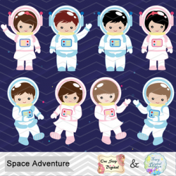 Digital Astronaut Clip Art Digital Space Clip Art Astronaut Boys ...