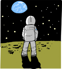 Astronaut On Moon Clipart