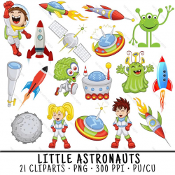 Astronaut Clipart, Astronaut PNG, Rocket Clipart, Rocket Clip Art, Alien  Clipart, Alien PNG, UFO Clipart, Space Clipart, Kid Astronauts