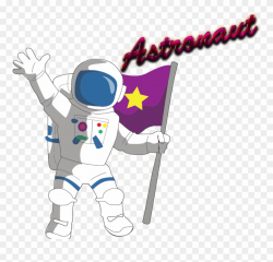 Astronaut Transparent - Astronaut With Flag Drawing Clipart ...
