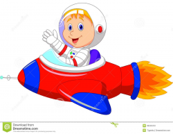 Cartoon boy astronaut in the spaceship Stock Photography | Baby ...