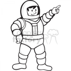 astronaut clipart black and white 6 | Clipart Station