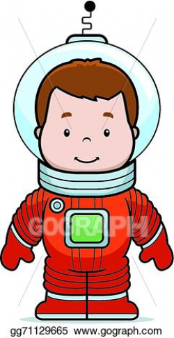 Vector Art - Cartoon astronaut boy. Clipart Drawing gg71129665 - GoGraph