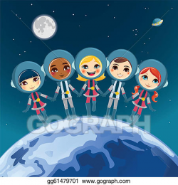 Astronaut Kid Clip Art - Royalty Free - GoGraph