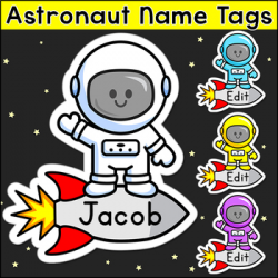 Astronaut Theme Name Tags - Outer Space Classroom Theme