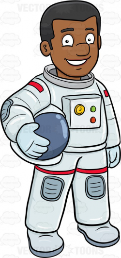 astronaut clipart a black male astronaut smiles before a mission ...