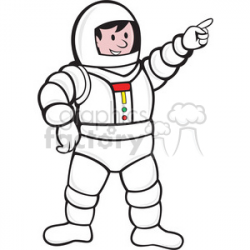 Royalty-Free astronaut pointing front 388274 vector clip art image ...