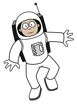 Drawing a cartoon astronaut