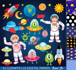 42 Space clipart , Outer Space Clipart , Astronauts clipart ,Space ...