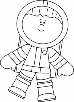 Astronaut clipart outline - Pencil and in color astronaut clipart ...