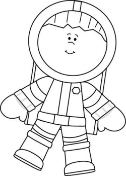 Black and White Boy Astronaut Floating | Crafts and Worksheets for ...