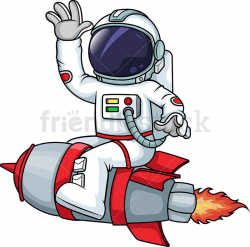 Astronaut On A Rocketship | cartoon in 2019 | Astronaut ...