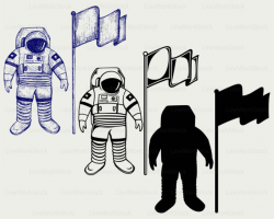 Astronaut cosmonaut svg/human clipart/person svg/silhouette ...