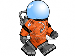 Clip Art of a Cartoon Astronaut | Clipart Astronaut | Cartoon ...