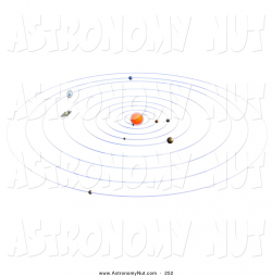 Clipart of a 3d Solar System on a White Background by Ralf61 - #252