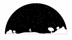 Free Astronomy Cliparts - Black And White Night Sky Clip Art ...