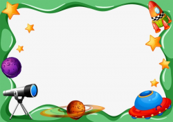 Astronomy Border, Astronomical, Telescope, Planet PNG and Vector for ...