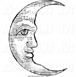 Royalty Free Crescent Moon Stock Astronomy Designs